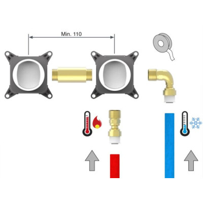 QD MagistroLab potinkinės dalies komplektas, praustuvo maišytuvui