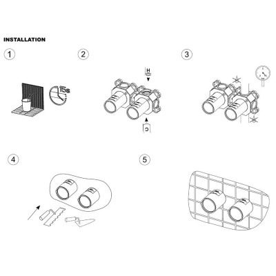 QD potinkinė dalis praustuvo maišytuvui ETERNAL 20, (neutrali, be spalvos)