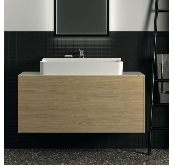 Ideal Standard Conca pakabinama vonios kambario spintelė 120 cm, su 2 stalčiais, šviesaus ąžuolo spalvos