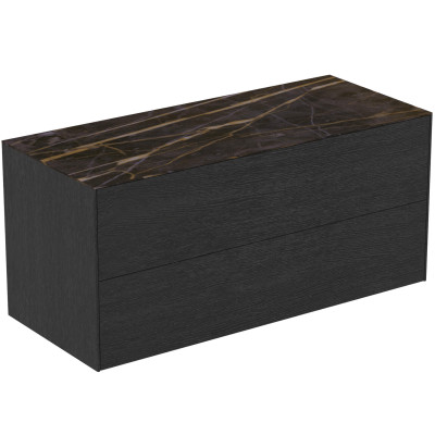 Ideal Standard Conca keraminis stalviršis praustuvo spintelei 120 cm, juodo marmuro spalvos