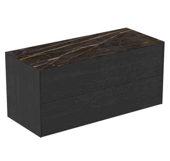 Ideal Standard Conca keraminis stalviršis praustuvo spintelei 120 cm, juodo marmuro spalvos