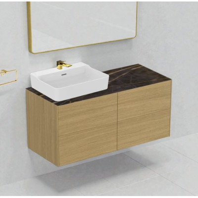 Ideal Standard Conca keraminis stalviršis praustuvo spintelei 120 cm, juodo marmuro spalvos