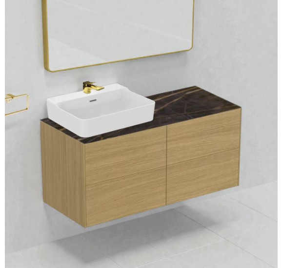 Ideal Standard Conca keraminis stalviršis praustuvo spintelei 120 cm, juodo marmuro spalvos