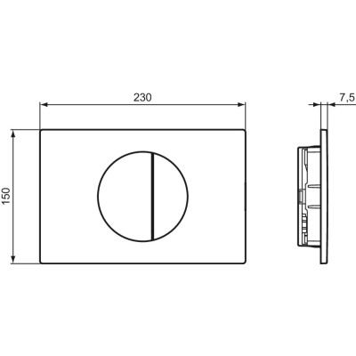 Ideal Standard Oleas mechaninis vandens nuleidimo mygtukas, pasirinkite spalvą