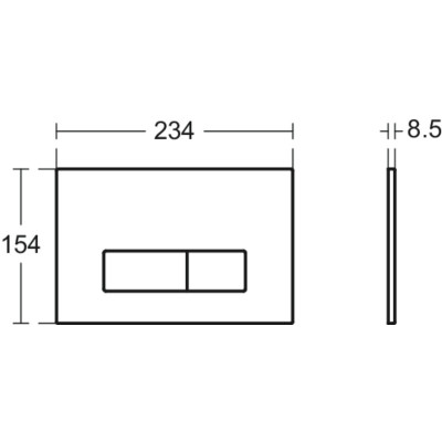 Ideal Standard Oleas mechaninis vandens nuleidimo mygtukas, šlifuotas paviršius-chromo spalvos