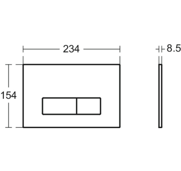 Ideal Standard Oleas mechaninis vandens nuleidimo mygtukas, šlifuotas paviršius-chromo spalvos