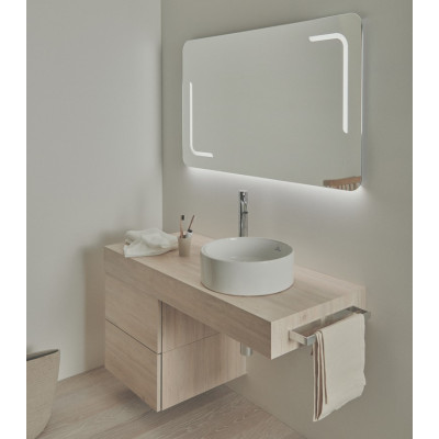 Ideal Standard vonios veidrodis 120x70 cm, su priekiniu ir foniniu apšvietimu, stačiakampio formos