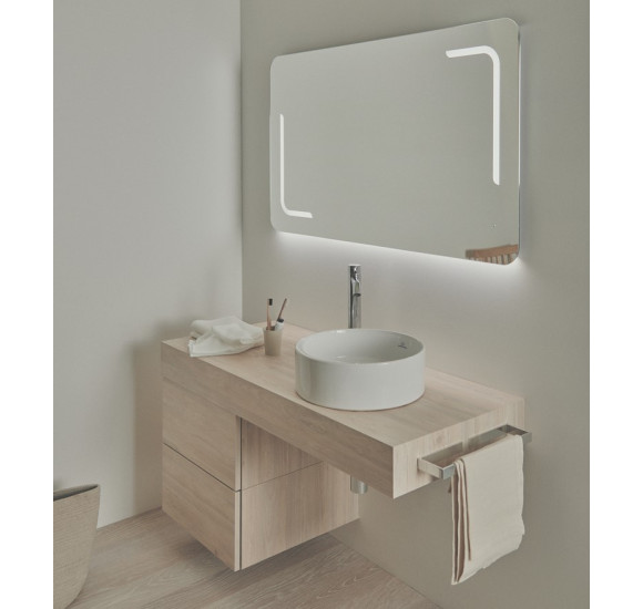 Ideal Standard vonios veidrodis 120x70 cm, su priekiniu ir foniniu apšvietimu, stačiakampio formos