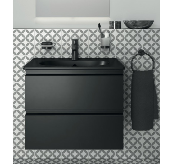 Ideal Standard Iom apvalus laikiklis vonios rankšluosčiui, juodos matinės spalvos