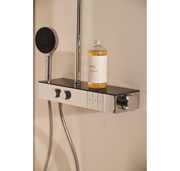 Ideal Standard Ceratherm Solos virštinkinė termostatinė dušo sistema, nerūdijančio plieno spalvos