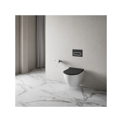 Ravak tvirtinamas tualetinio popieriaus laikiklis, juodos matinės spalvos