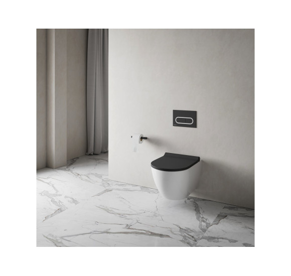 Ravak tvirtinamas tualetinio popieriaus laikiklis, juodos matinės spalvos