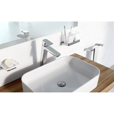 Ravak prie sienos tvirtinamas rankšluosčių laikiklis 25 cm, chromo spalvos