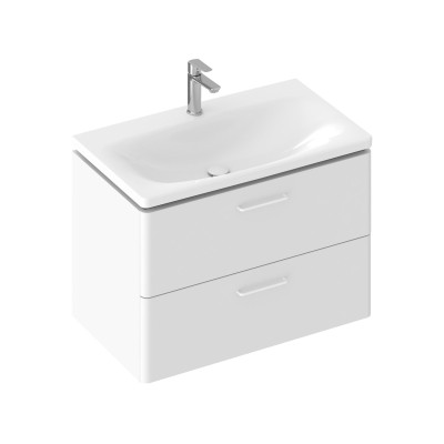 Ravak Balance II pakabinama vonios spintelė praustuvui 80 cm, baltos matinės spalvos