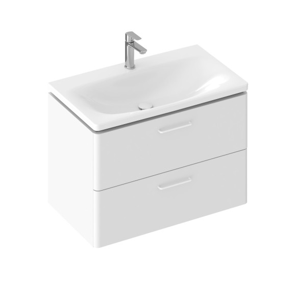 Ravak Balance II pakabinama vonios spintelė praustuvui 80 cm, baltos matinės spalvos