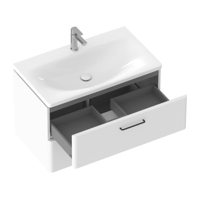 Ravak Balance II pakabinama vonios spintelė praustuvui 80 cm, baltos matinės spalvos