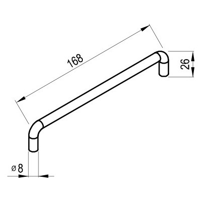 Ravak rankenelė vonios kambario spintelei Balance II, juodos matinės spalvos