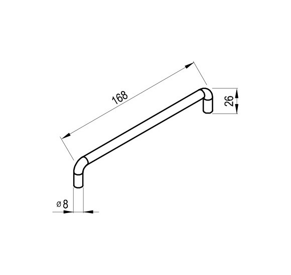 Ravak rankenelė vonios kambario spintelei Balance II, juodos matinės spalvos