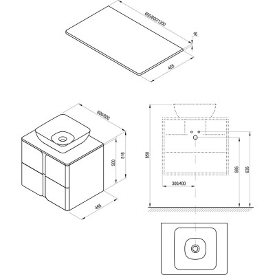 Ravak Balance stalviršis praustuvo spintelei 80 cm, blizgios baltos spalvos