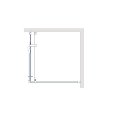 Brasta Glass Nina PLIUS dušo kabina, 90x90x200, skaidrus stiklas, chromo spalvos profiliai