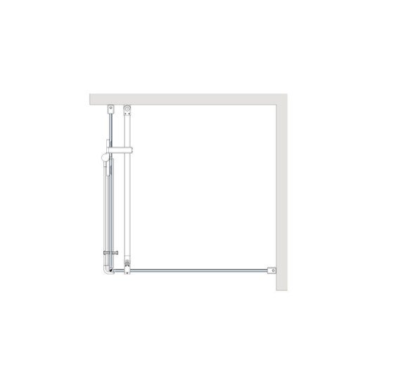 Brasta Glass Nina PLIUS dušo kabina, 90x90x200, skaidrus stiklas, chromo spalvos profiliai