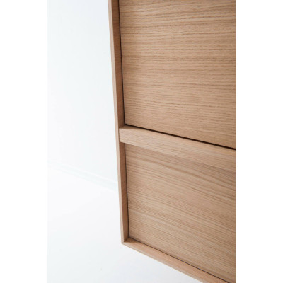 Balteco Carre pakabinama vonios praustuvo spintelė iš natūralaus ąžuolo lukšto, pasirinkite dydį (60-120 cm)