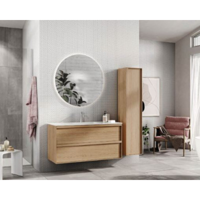 Balteco Carre pakabinama vonios praustuvo spintelė iš natūralaus ąžuolo lukšto, pasirinkite dydį (60-120 cm)