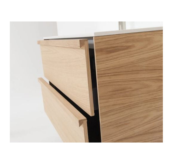 Balteco Carre pakabinama vonios praustuvo spintelė iš natūralaus ąžuolo lukšto, pasirinkite dydį (60-120 cm)