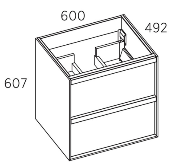 Balteco Carre pakabinama vonios praustuvo spintelė iš natūralaus ąžuolo lukšto, pasirinkite dydį (60-120 cm)
