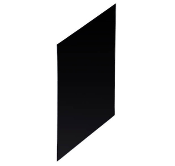 Stiklas pisuaro sienelei Geesa PUBLIC AREA Juodos spalvos