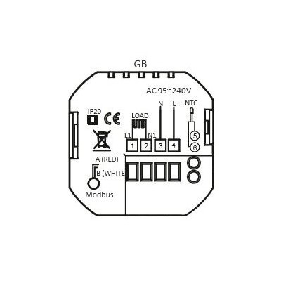 Feelspot WTH51.36 NEW elektroninis programuojamas termostatas (termoreguliatorius), juodos spalvos