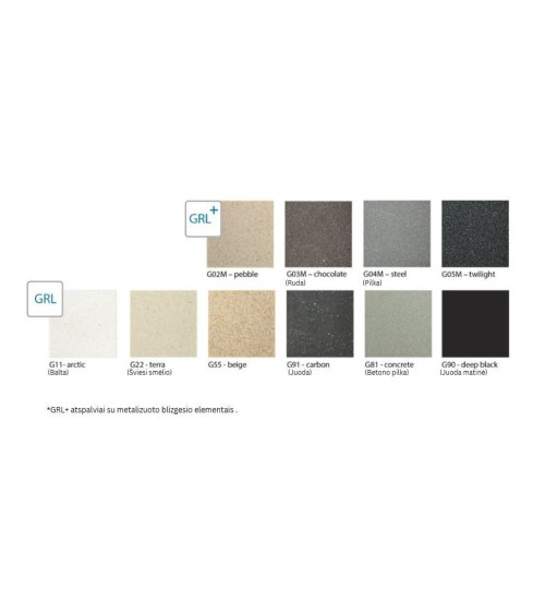 ALVEUS Cadit 40 granitinė plautuvė (pasirenkama spalva)