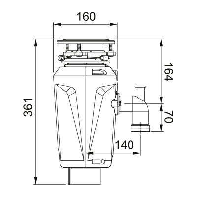 Franke SLIM 50 maisto atliekų smulkintuvas