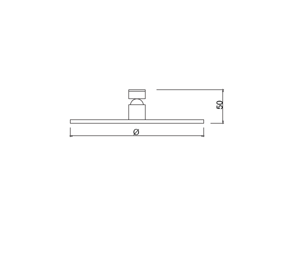 QD MagistroLab TREK nerūdijančio plieno (304) stacionari dušo galva, 30cm