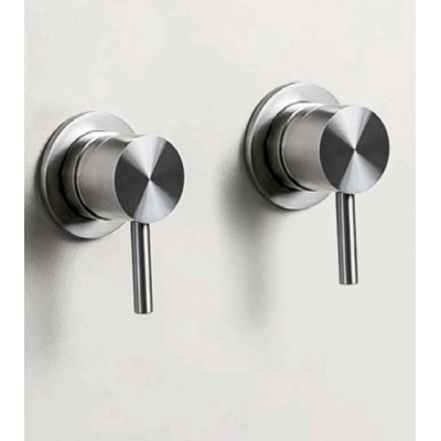 QD MagistroLab TREK nerūdijančio plieno (316L) potinkinis maišytuvas su diverteriu (3-jų krypčių)