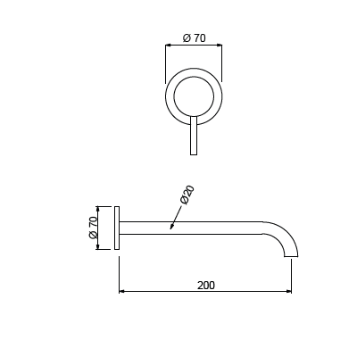 QD MagistroLab Curvy 65 sieninis praustuvo maišytuvas, pasirinkite spalvą