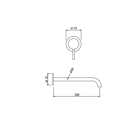 QD MagistroLab Curvy 65 sieninis praustuvo maišytuvas, pasirinkite spalvą