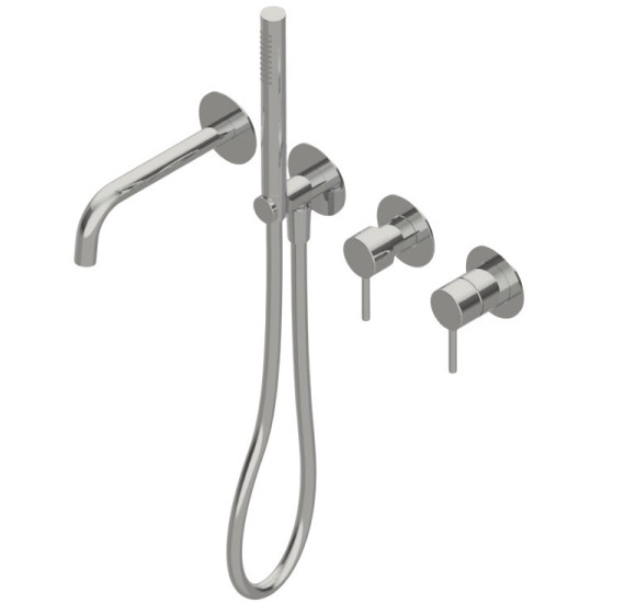 QD MagistroLab Curvy 65 4-ių dalių vonios maišytuvo komplektas (pasirinkite spalvą)