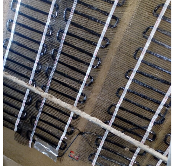 Sieninio šildymo tinklelis Warmwall BLACK, klasė IPX7, matmenys - 100x50cm (0,5kv.m), galia - 300W