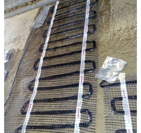 Sieninio šildymo tinklelis Warmwall BLACK, klasė IPX7, matmenys - 100x50cm (0,5kv.m), galia - 300W