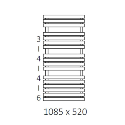 Terma Rolo Towel rankšluosčių džiovintuvas, 108x52 cm, žalvario spalvos