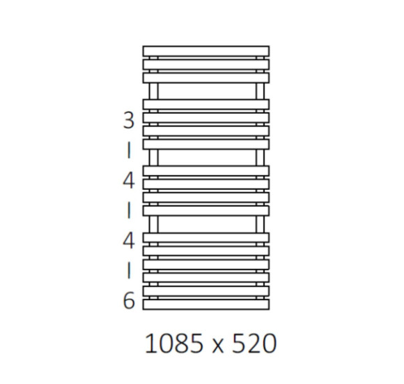 Terma Rolo Towel rankšluosčių džiovintuvas, 108x52 cm, žalvario spalvos