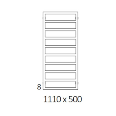 Terma Grid rankšluosčių džiovintuvas 111x50 cm, juodos matinės spalvos