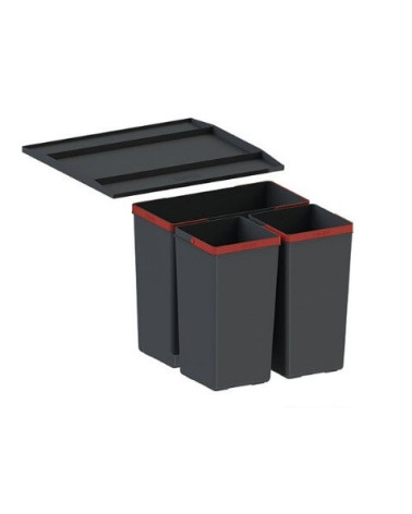 Franke 3 kibirėliai EASYSORT 45 į stalčių