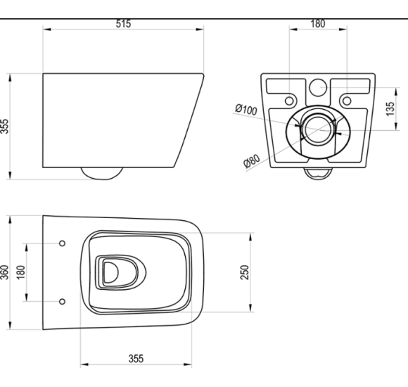 Ravak Natural pakabinamas klozetas su„SoftClose“ dangčiu komplekte
