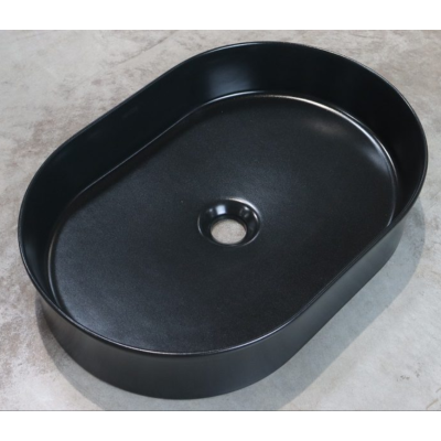 Bocchi Sottile Pastatomas praustuvas,55x38cm juodos matinės spalvos