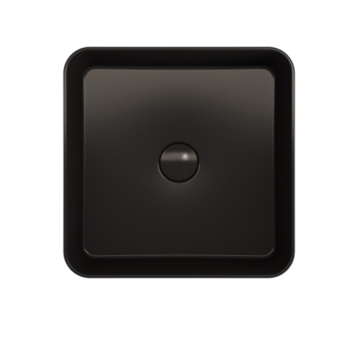 Bocchi Sottile Pastatomas praustuvas 38x38cm, juodos matinės spalvos