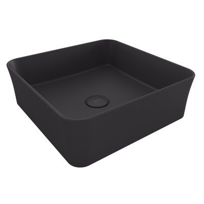 Bocchi Sottile Pastatomas praustuvas 38x38cm, juodos matinės spalvos