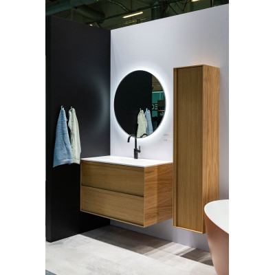 Balteco EC serijos apvalus veidrodis su priekiniu apšvietimu, 80cm