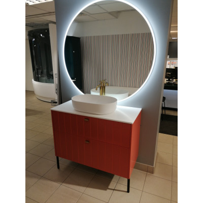 Balteco EC serijos apvalus veidrodis su priekiniu apšvietimu, 100cm